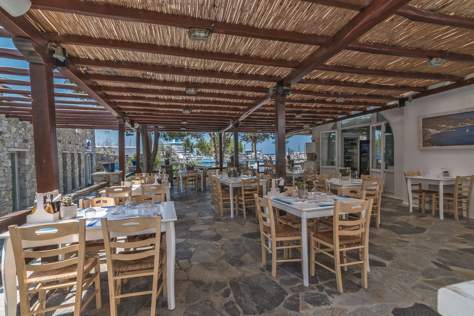 Molaraki Restaurant Outdoors -  Makis Place Tourlos Mykonos Hotel