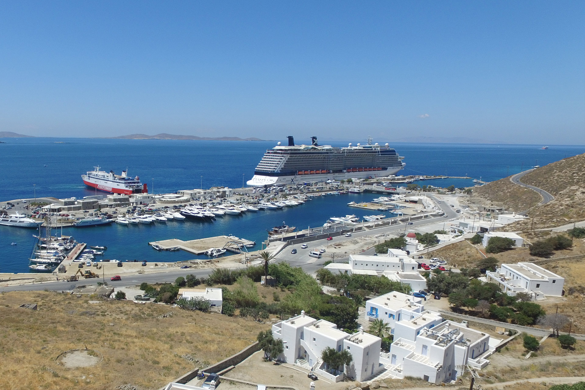 Aerial View- Makis Place Tourlos Mykonos Hotel